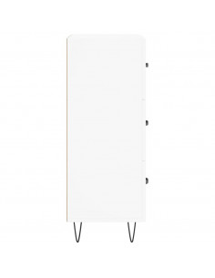 Credenza Bianca 34,5x34x90 cm in Legno Multistrato 2