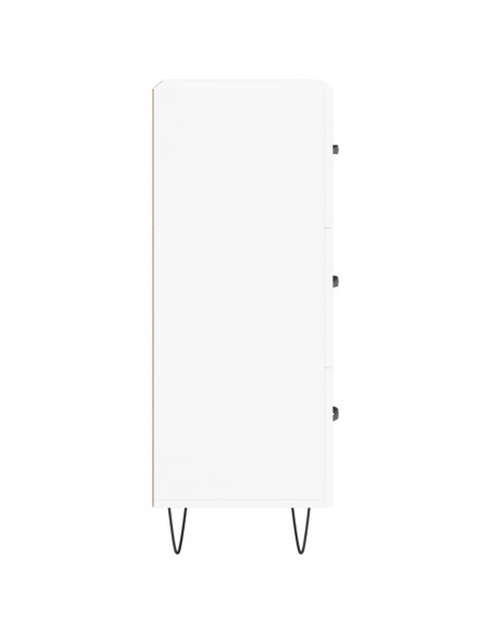 Credenza Bianca 34,5x34x90 cm in Legno Multistrato