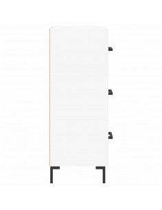 Credenza Bianca 34,5x34x90 cm in Legno Multistrato 2