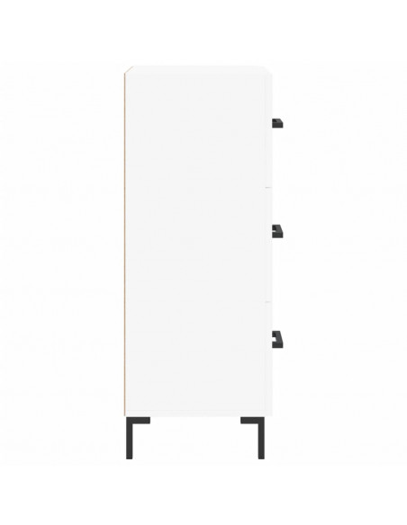 Credenza Bianca 34,5x34x90 cm in Legno Multistrato