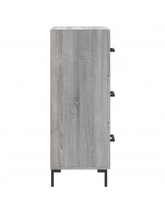 Credenza Grigio Sonoma 34,5x34x90 cm in Legno Multistrato 2