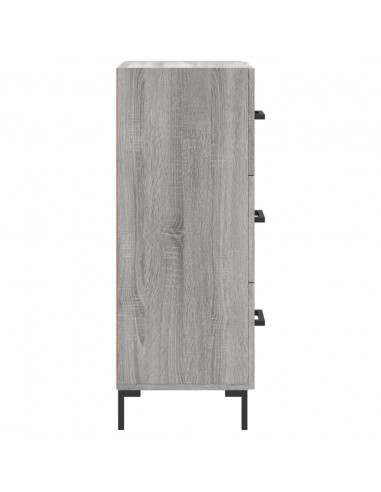 Credenza Grigio Sonoma 34,5x34x90 cm in Legno Multistrato
