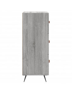 Credenza Grigio Sonoma 34,5x34x90 cm in Legno Multistrato 2