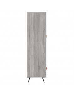 Credenza Grigio Sonoma 69,5x31x115 cm in Legno Multistrato 2