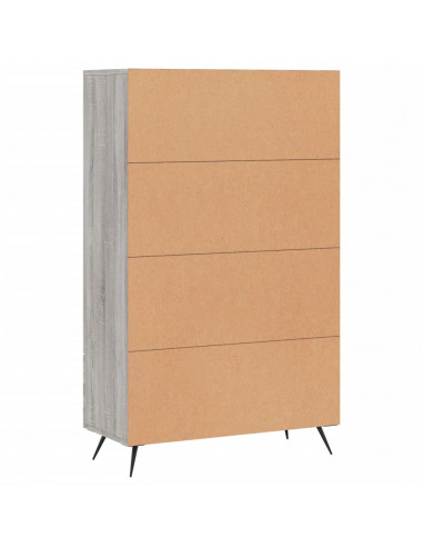 Credenza Grigio Sonoma 69,5x31x115 cm in Legno Multistrato