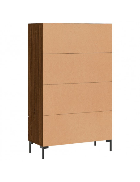 Credenza Rovere Marrone 69,5x31x115 cm in Legno Multistrato