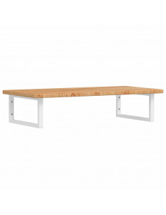 Ripiano a Parete per Lavabo in Acciaio e Massello di Rovere 2