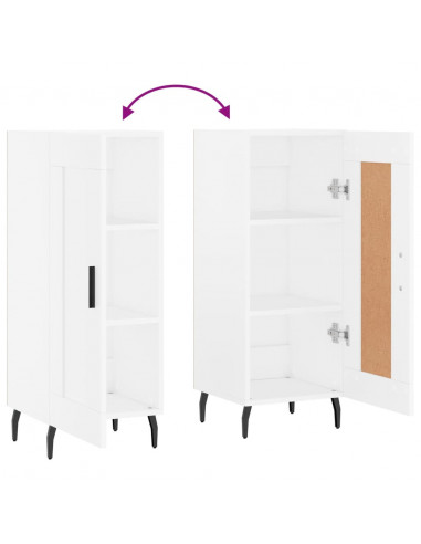 Credenza Bianca 34,5x34x90 cm in Legno Multistrato