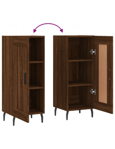 Credenza Rovere Marrone 34,5x34x90 cm in Legno Multistrato