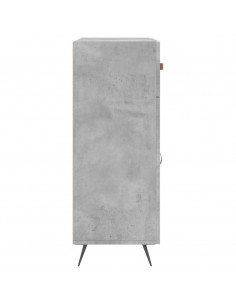 Credenza Grigio Cemento 69,5x34x90 cm in Legno Multistrato 2