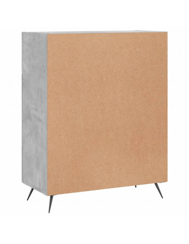Credenza Grigio Cemento 69,5x34x90 cm in Legno Multistrato
