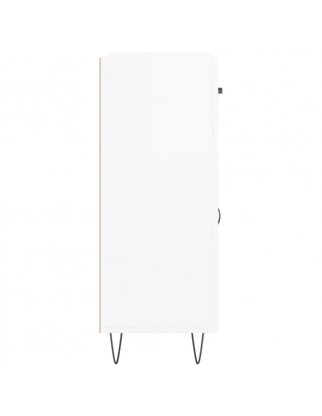 Credenza Bianca 69,5x34x90 cm in Legno Multistrato