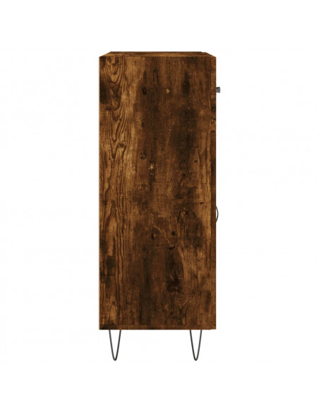 Credenza Rovere Fumo 69,5x34x90 cm in Legno Multistrato