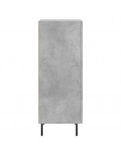 Credenza Grigio Cemento 34,5x34x90 cm in Legno Multistrato 2
