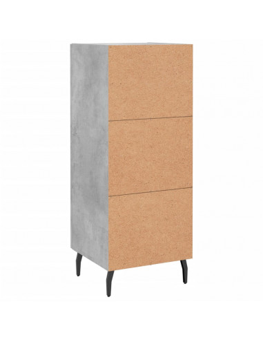Credenza Grigio Cemento 34,5x34x90 cm in Legno Multistrato