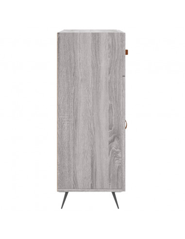 Credenza Grigio Sonoma 69,5x34x90 cm in Legno Multistrato