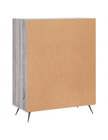 Credenza Grigio Sonoma 69,5x34x90 cm in Legno Multistrato