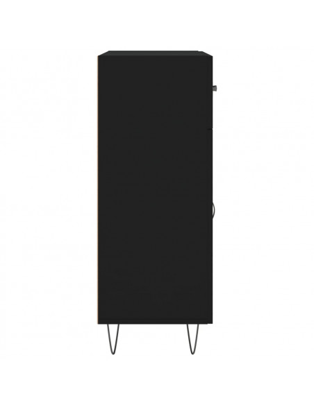 Credenza Nera 69,5x34x90 cm in Legno Multistrato