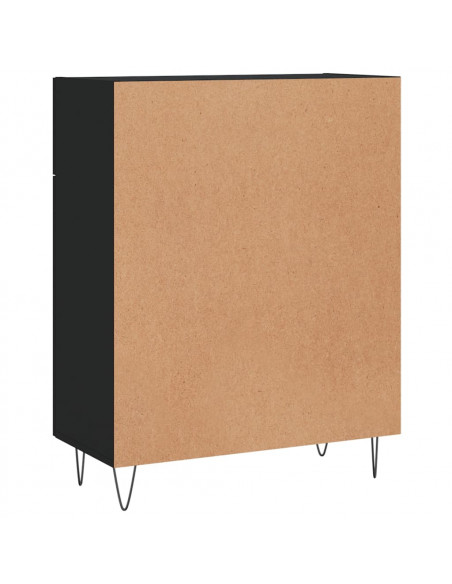 Credenza Nera 69,5x34x90 cm in Legno Multistrato