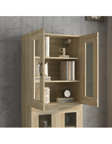 Armadietto Pensile a Parete Rovere Sonoma 69,5x34x90 cm