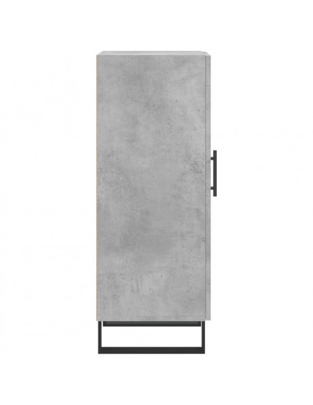 Credenza Grigio Cemento 34,5x34x90 cm in Legno Multistrato