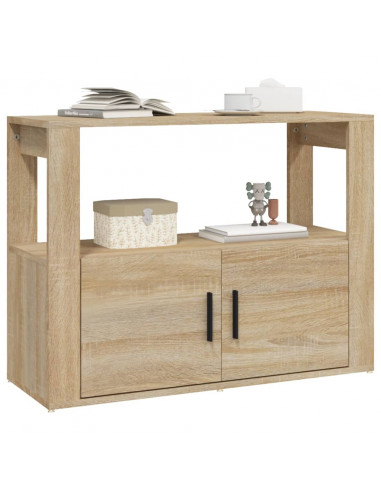 Credenza Rovere Sonoma 80x30x60 cm in Legno Multistrato