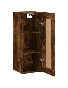 Mobile a Parete Rovere Fumo 34,5x34x90 cm in Legno Multistrato 2