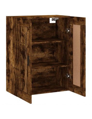 Mobile a Parete Rovere Fumo 69,5x34x90 cm in Legno Multistrato