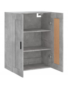 Mobile a Parete Grigio Cemento 69,5x34x90 cm Legno Multistrato 2