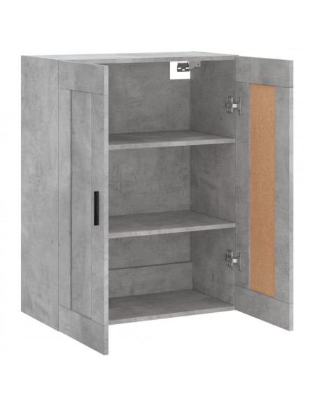 Mobile a Parete Grigio Cemento 69,5x34x90 cm Legno Multistrato