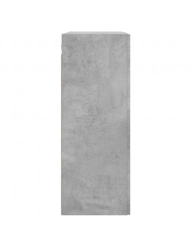 Mobile a Parete Grigio Cemento 69,5x34x90 cm Legno Multistrato