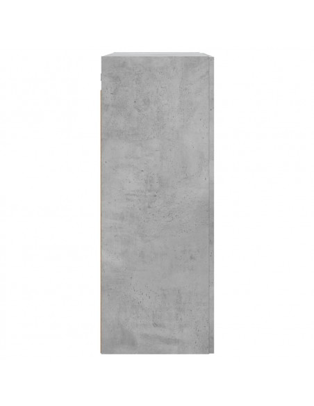 Mobile a Parete Grigio Cemento 69,5x34x90 cm Legno Multistrato