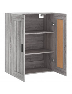 Mobile a Parete Grigio Sonoma 69,5x34x90 cm Legno Multistrato 2