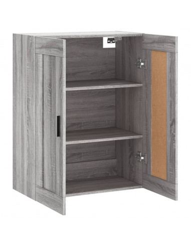 Mobile a Parete Grigio Sonoma 69,5x34x90 cm Legno Multistrato