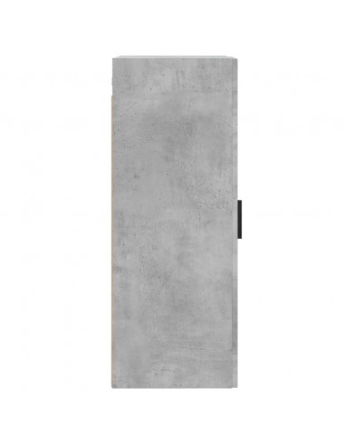 Mobile a Parete Grigio Cemento 34,5x34x90 cm Legno Multistrato