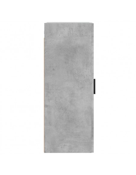 Mobile a Parete Grigio Cemento 34,5x34x90 cm Legno Multistrato