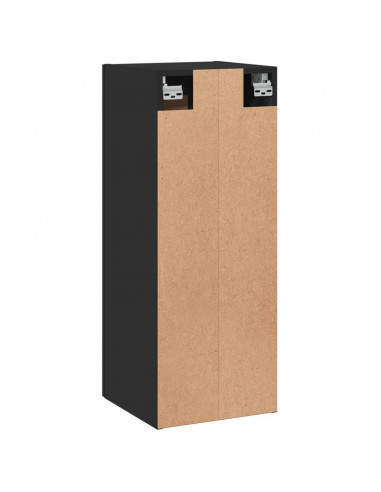 Armadietto a Muro Nero 34,5x34x90 cm in Legno Multistrato