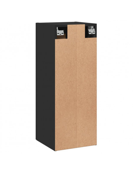 Armadietto a Muro Nero 34,5x34x90 cm in Legno Multistrato