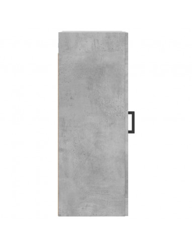 Mobile a Parete Grigio Cemento 34,5x34x90 cm Legno Multistrato