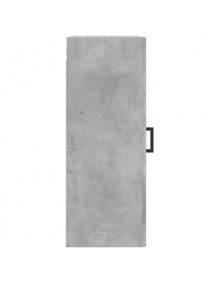 Mobile a Parete Grigio Cemento 34,5x34x90 cm Legno Multistrato