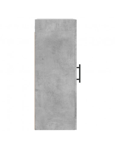 Mobile a Parete Grigio Cemento 34,5x34x90 cm Legno Multistrato