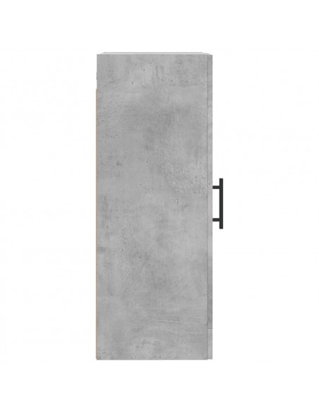 Mobile a Parete Grigio Cemento 34,5x34x90 cm Legno Multistrato