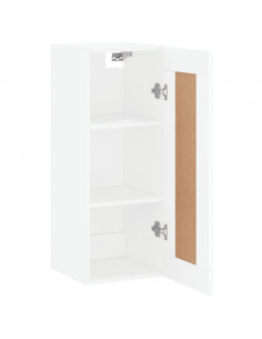 Armadietto a Muro Bianco 34,5x34x90 cm in Legno Multistrato 2