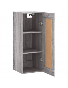 Mobile a Parete Grigio Sonoma 34,5x34x90 cm Legno Multistrato 2