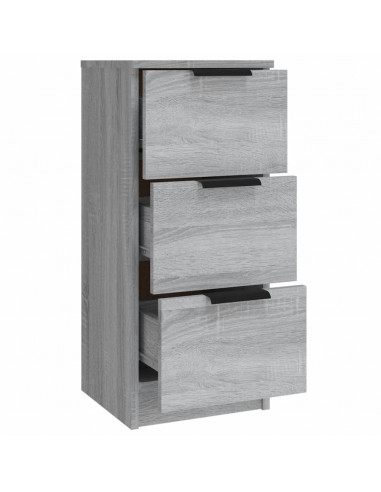 Credenze 3 pz Grigio Sonoma in Legno Multistrato