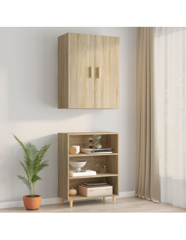 Armadietto Pensile a Parete Rovere Sonoma 69,5x34x90 cm