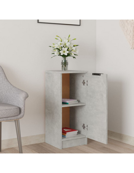 Credenza Grigio Cemento 30x30x70 cm in Legno Multistrato