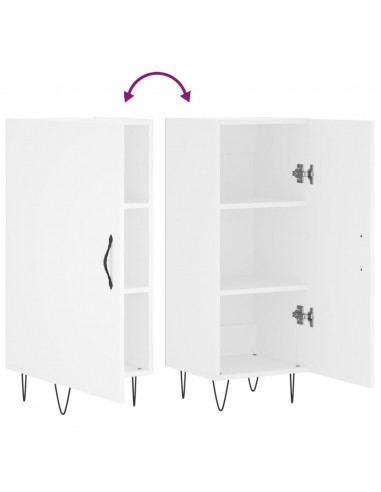 Credenza Bianca 34,5x34x90 cm in Legno Multistrato
