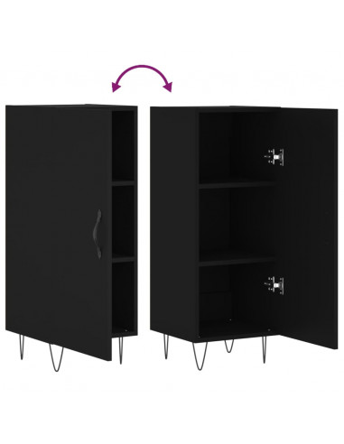 Credenza Nero 34,5x34x90 cm in Legno Multistrato