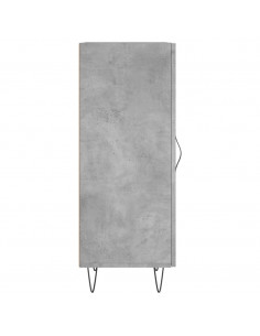 Credenza Grigio Cemento 34,5x34x90 cm in Legno Multistrato 2